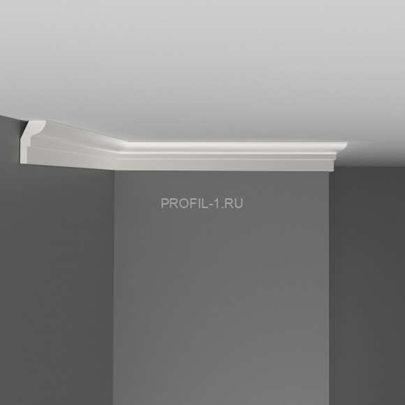 Плинтус потолочный гладкий Decomaster D111 Дюропрофиль 25х15х2000 мм белый