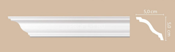 Плинтус потолочный DECOMASTER A205 (50x50x2000) ударопрочный, белый, под покраску