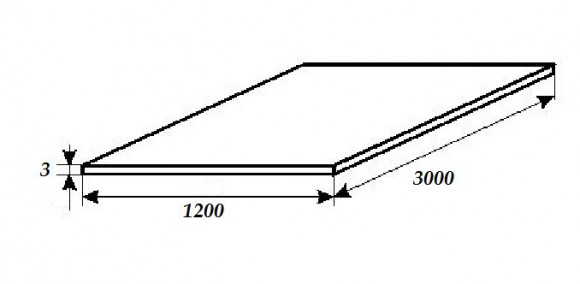 Алюминиевый лист гладкий АМГ2М 1200х3000х3 мм Алюминиевый лист гладкий АМГ2М 1200х3000х3 мм