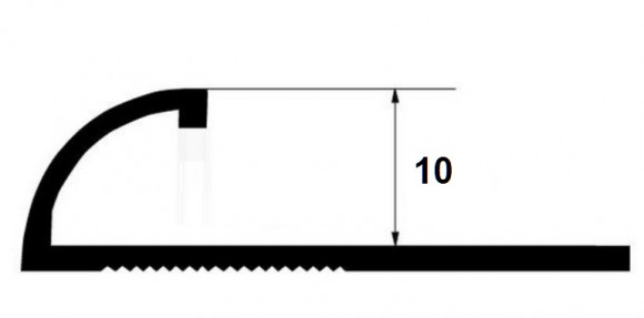Латунный С-образный профиль RJ 100 ON 10 полированный 2,7м