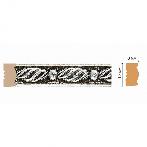 Молдинг DECOMASTER 107-29 (10x8x2400) цвет Серебро Молдинг DECOMASTER 107-29 (10x8x2400) цвет Серебро