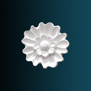 Декоративный орнамент Перфект G2041 белый 70х70х10 мм