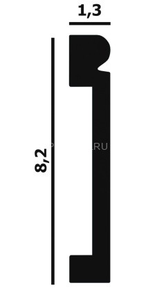 Напольный плинтус Перфект Плюс P49 82 мм 200 см