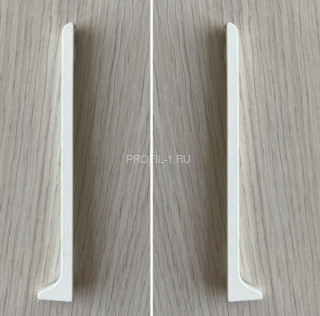 Комплект заглушек для плинтуса ПТ-79/15 металл белый
