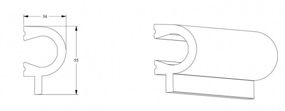 Молдинг Orac Decor Duropolymer PX169 белый полистирол 55х34 мм 2м