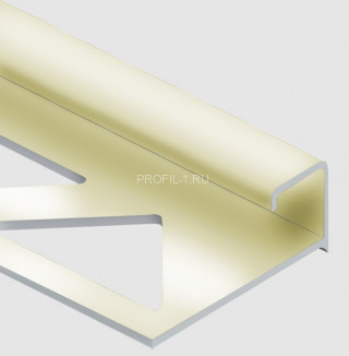 Профиль С-образный для плитки угловой внутренний 10 мм алюминий PV54-13 песок блестящий 2,7 м Профиль С-образный для плитки угловой внутренний 10 мм алюминий PV54-13 песок блестящий 2,7 м