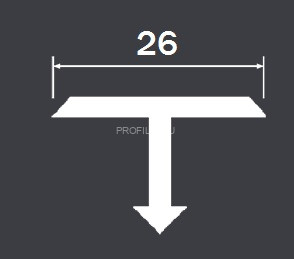 Алюминиевый профиль Т-образный 26 мм Cezar W-AL-FG26-M-250 махагон 2,5 м Алюминиевый профиль Т-образный 26 мм Cezar W-AL-FG26-M-250 махагон 2,5 м