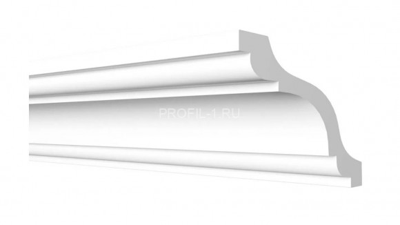 Потолочный плинтус Decor-Dizayn DD44 полистирол белый, под покраску 76х73х2000 мм