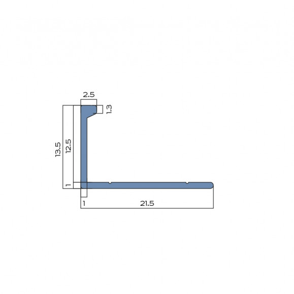 Профиль L-образный алюминий 12.5мм NEEXY PV03-09-BCP шампань блестящая 2.7м