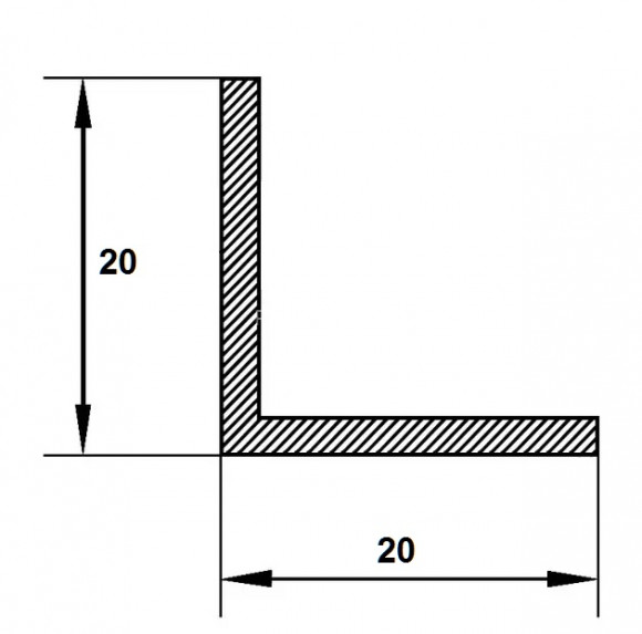 Алюминиевый уголок 20х20 мм Effector 3,0 м B 10.Е01 серебро глянец Алюминиевый уголок 20х20 мм Effector 3,0 м B 10.Е01 серебро глянец