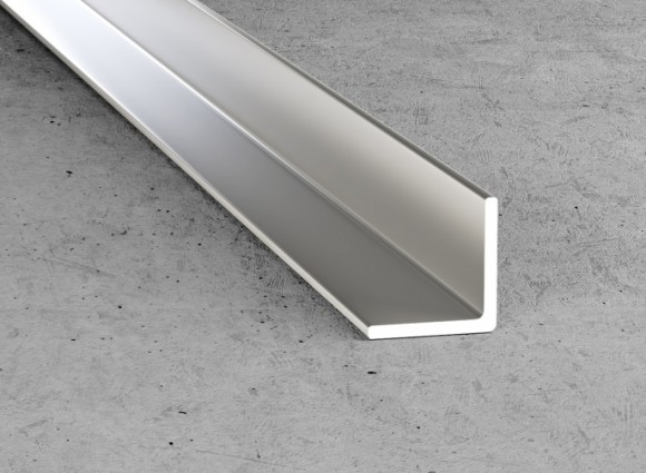 Алюминиевый уголок 20х20 мм Effector 3,0 м B 10.Е01 серебро глянец
