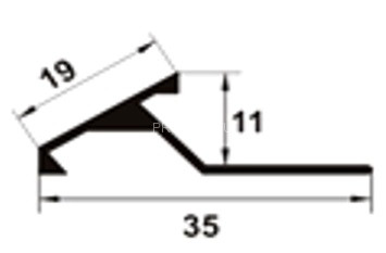 Латунный окантовочный профиль со скосом ZR 100 OS 11 шлифованный 2,7м Латунный окантовочный профиль со скосом ZR 100 OS 11 шлифованный 2,7м