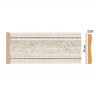 Молдинг DECOMASTER 184-14 (80x8x2400) цвет Жемчужный Молдинг DECOMASTER 184-14 (80x8x2400) цвет Жемчужный