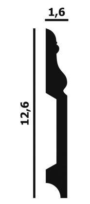 Напольный плинтус Перфект Плюс P50 126 мм 200 см