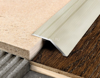 Алюминиевый порог разноуровневый 32 мм с насечками С2 КД Дуб жемчужный 2,7 м (упаковка 10 штук)