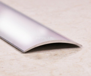 Алюминиевый порог одноуровневый 30 мм ПО-30 серебро глянец 2,7 м