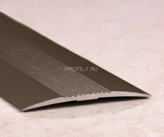 Алюминиевый порог с рифлением 37 мм ПО-37 бронза глянец 2,7 м