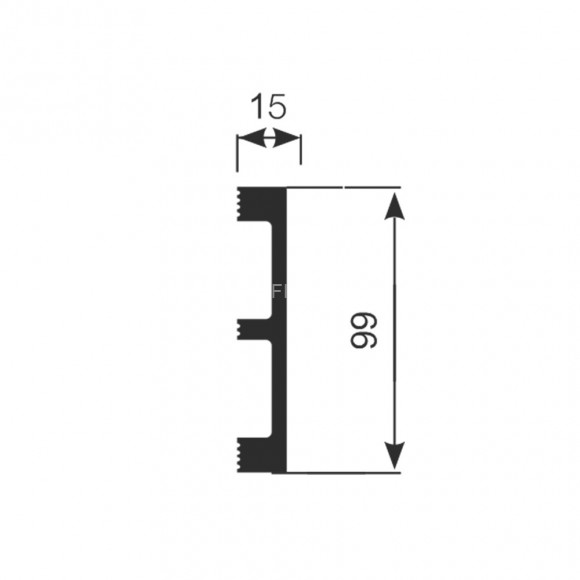 Напольный плинтус Cosca PX-049 белый полистирол 15х99 мм 2м