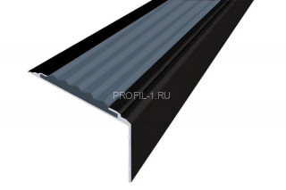 Алюминиевый порог угловой противоскользящий 20х38 мм АУ-38-Чёрный серый 3,0 м Алюминиевый порог угловой противоскользящий 20х38 мм АУ-38-Чёрный серый 3,0 м