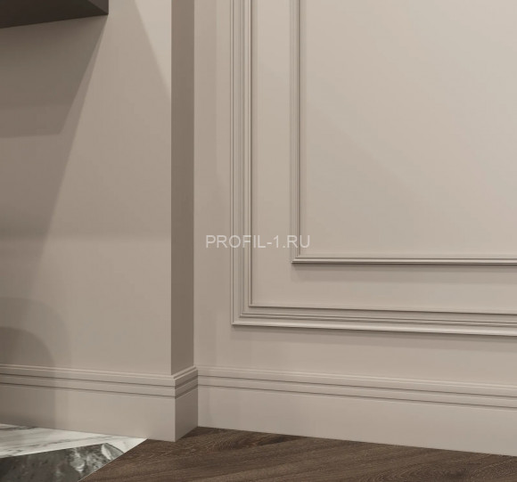 Напольный плинтус Decor-Dizayn DD724 полистирол белый, под покраску 120х16х2000 мм