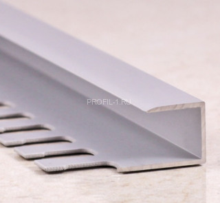 Алюминиевый П-образный профиль окантовочный 7 мм ПО-П7 серебро матовое 2,7 м Алюминиевый П-образный профиль окантовочный 7 мм ПО-П7 серебро матовое 2,7 м