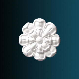 Декоративный орнамент Перфект G2043 белый 127х127х17 мм