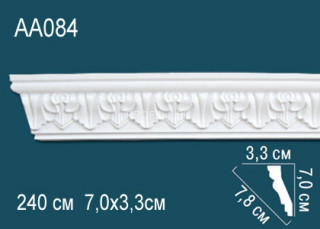 Потолочный плинтус с рисунком Перфект AA084 полиуретан 70х78х33 мм 240 см