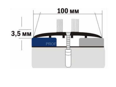 Алюминиевый порог одноуровневый 100 мм с рифлением А10 КД Венге 2,7 м (упаковка 10 штук)