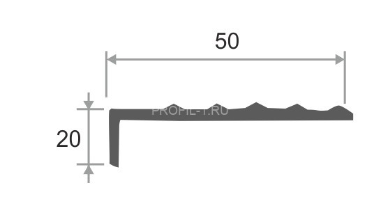 Резиновый профиль угловой противоскользящий самоклеящийся 20х50 мм У-50 коричневый 12 м Резиновый профиль угловой противоскользящий самоклеящийся 20х50 мм У-50 коричневый 12 м