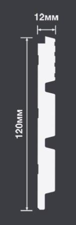 Стеновая панель Hiwood LV124L W36 под дерево 120х12 мм 2,7 м