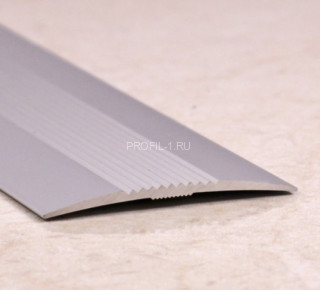 Алюминиевый порог с рифлением 37 мм ПО-37 без покрытия 2,7 м