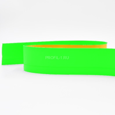 Напольный гибкий плинтус 50 мм ПГ65 зеленый без клея 6м