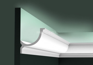 Гибкий потолочный плинтус для скрытого освещения Orac Decor Purotouch C902F белый полиуретан 103х103 мм 2м Гибкий потолочный плинтус для скрытого освещения Orac Decor Purotouch C902F белый полиуретан 103х103 мм 2м