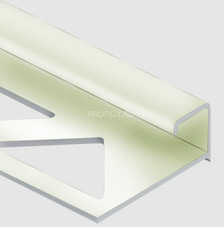 Профиль С-образный для плитки угловой внутренний 10 мм алюминий PV54-17 титан блестящий 2,7 м Профиль С-образный для плитки угловой внутренний 10 мм алюминий PV54-17 титан блестящий 2,7 м