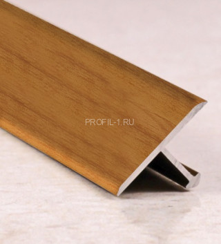 Алюминиевый профиль Т-образный 26 мм Cezar W-AL-FG26-O-250 ольха 2,5 м