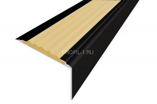 Алюминиевый порог угловой противоскользящий 20х38 мм АУ-38-Чёрный бежевый 3,0 м Алюминиевый порог угловой противоскользящий 20х38 мм АУ-38-Чёрный бежевый 3,0 м