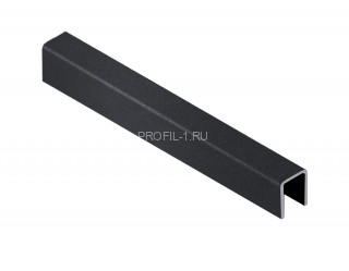 Нержавеющий стальной П-профиль 10х10х10 мм NEEXY PVS97-17 SMBL песок черный 2.7 м