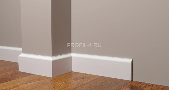 Напольный плинтус Decor-Dizayn DD47 полистирол белый, под покраску 82х13х2000 мм