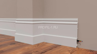 Напольный плинтус Decor-Dizayn DD725 полистирол белый, под покраску 210х21х2000 мм