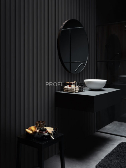 Универсальная планка для реечной панели VOX LINERIO U-S/M LINE (для S/M-line) черная 2650х25х12 мм