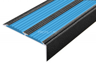 Алюминиевый угол-порог 70х22 с 2-мя резиновыми вставками АУ-70-Антик серебро-голубой 1,5 м Алюминиевый угол-порог 70х22 с 2-мя резиновыми вставками АУ-70-Антик серебро-голубой 1,5 м