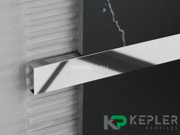 П-профиль бордюрный 10х30 мм из нержавеющей стали SS 304 FSUP30-P S.S.304 полированный 2.7 м