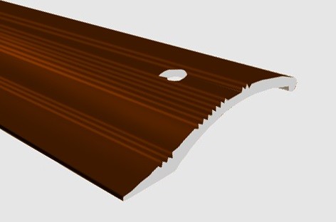 Алюминиевый порог с рифлением 40 мм 03 шоколад 0,9 м