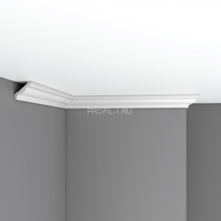 Плинтус потолочный 40х40х2400 мм Decomaster 96015 из полиуретана белый под покраску Плинтус потолочный 40х40х2400 мм Decomaster 96015 из полиуретана белый под покраску