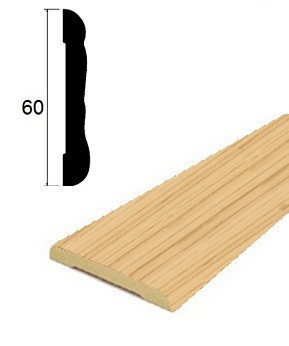 Наличник ПВХ 60 мм Lemal 22060 Цвет 0034 Дуб светлый 2,2 м