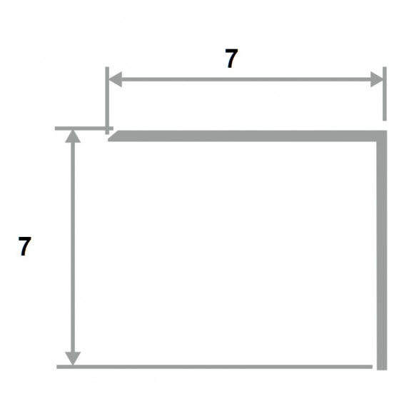 Латунный уголок равнополочный PА 7 OS 7х7 шлифованный 3м