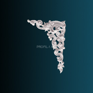 Декоративный орнамент Перфект G2338L левый белый 400х300х35 мм