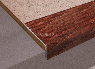 Алюминиевый порог угловой 20х40 мм с рифлением Д16 КД Дуб мореный 2,7 м (упаковка 10 штук) Алюминиевый порог угловой 20х40 мм с рифлением Д16 КД Дуб мореный 2,7 м (упаковка 10 штук)