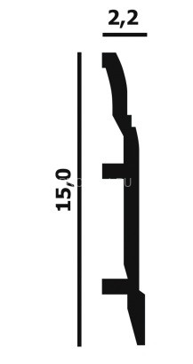 Напольный плинтус Перфект Плюс P63 150 мм 200 см Напольный плинтус Перфект Плюс P63 150 мм 200 см