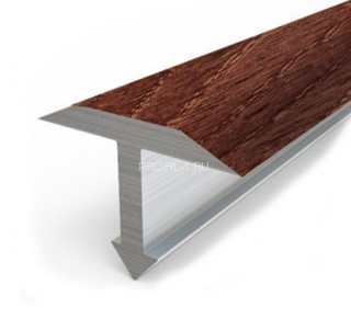 Алюминиевый профиль Т-образный 18 мм Т-18 КД Дуб мореный 2,7 м (упаковка 10 штук)